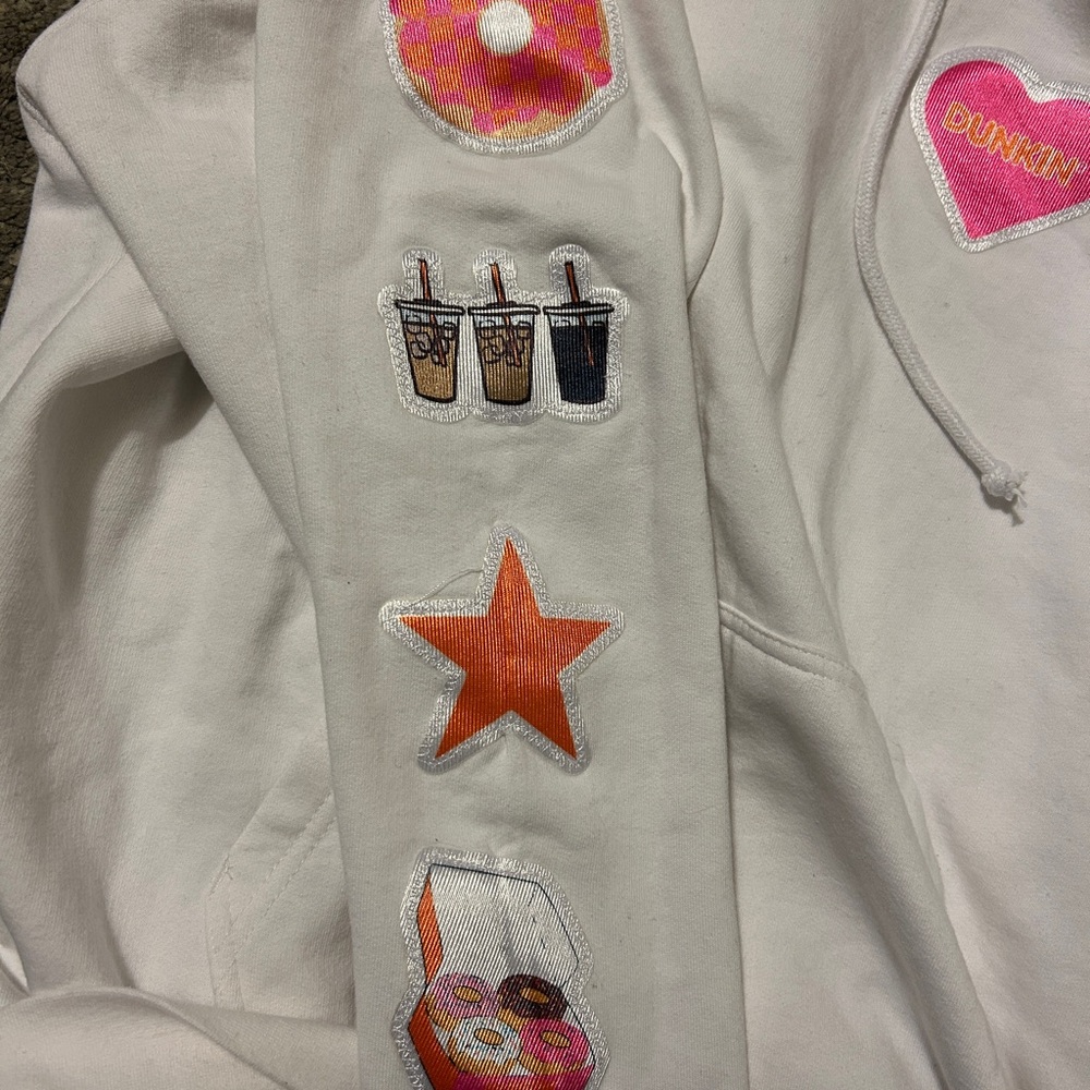 White BRO denim Hoodie - Picture 2 of 4